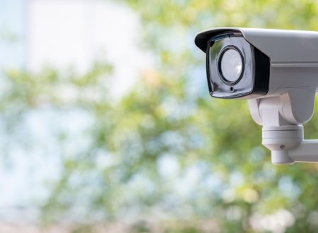 IP CCTV camera install with water proof cover to protect camera