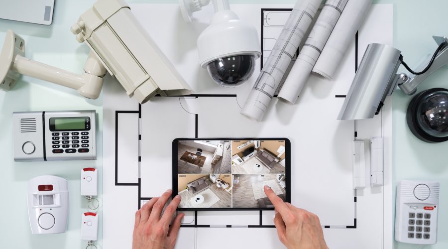 Person Monitoring Smart House On Digital Tablet