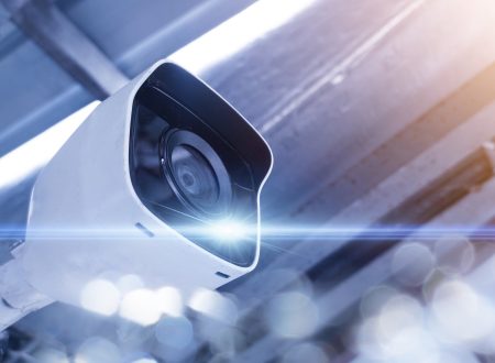 CCTV camera installed to workshop factory for security and monitoring