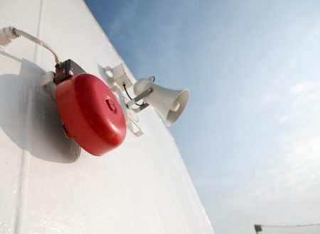 Megaphone used for emergency alarms
