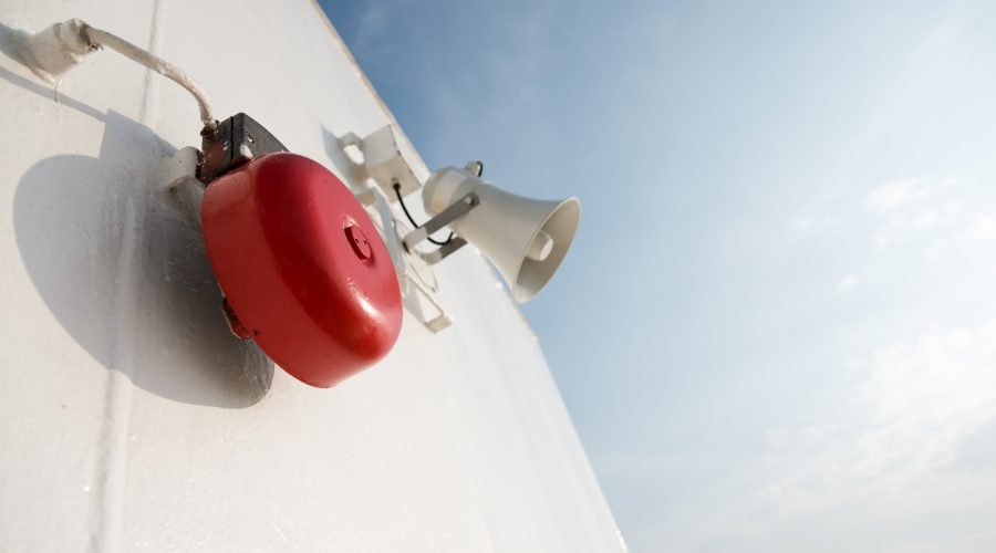 Megaphone used for emergency alarms