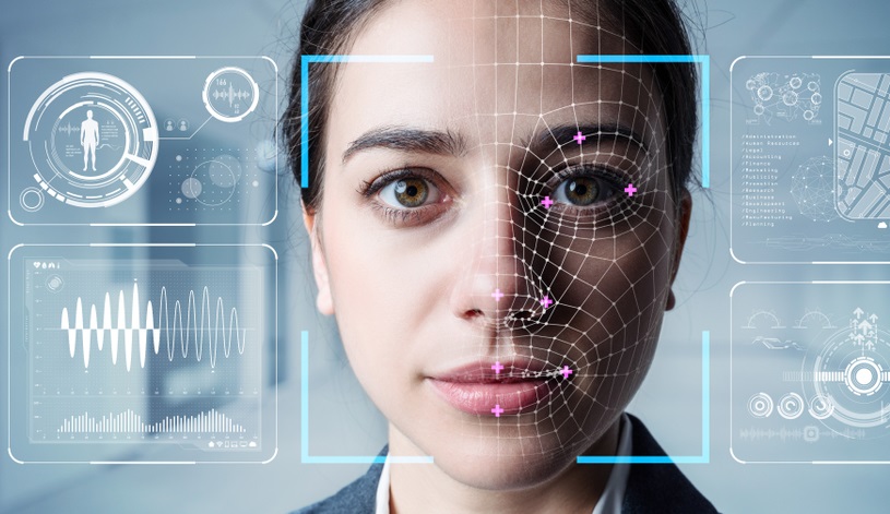 Authentication by facial recognition concept