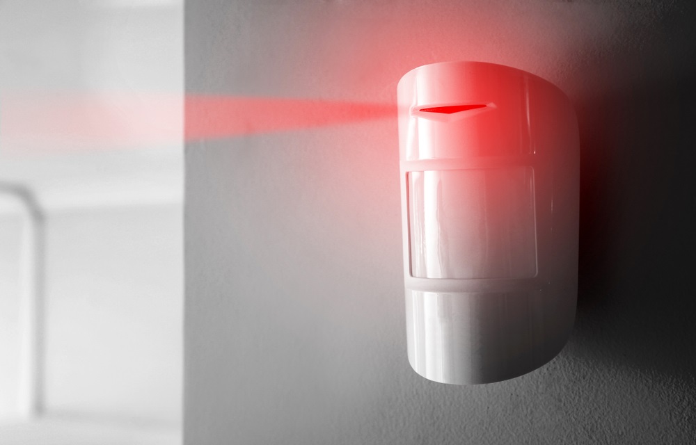 Modern motion sensor in action indoors