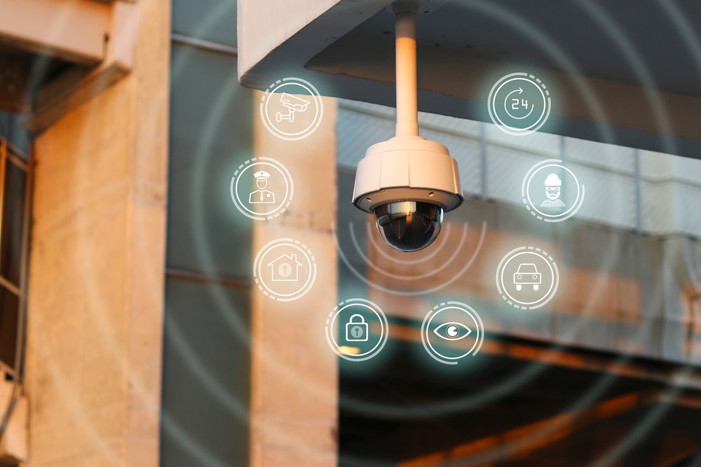 CCTV with security icon
