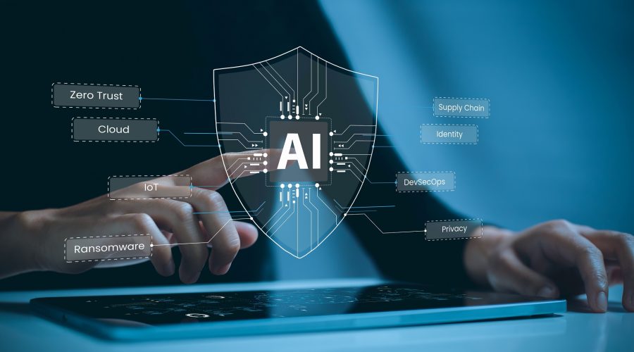 Internet users using tablet through cybersecurity using artificial intelligence